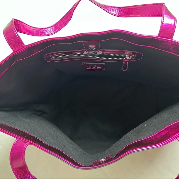 KARL LAGERFELD Handbag Xtra Large Tote Shoulder Bag Pink Metallic NWOT - Picture 5 of 10